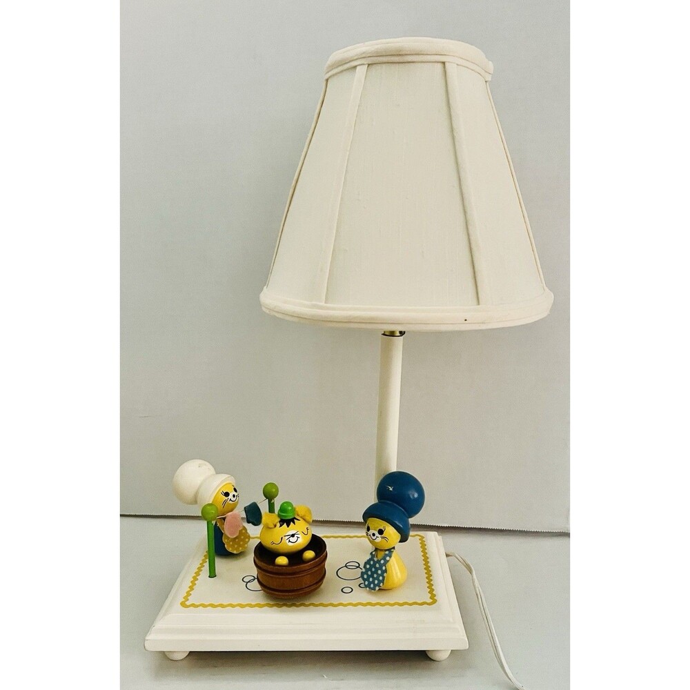 Vintage musical nursery lamp by Judi's Originals Plays It’s A Small World Shade